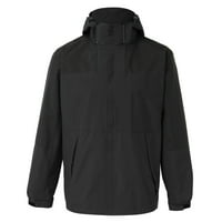 Férfi könnyű vízálló téli Parka kabát meleg vastag sí kabát férfi kabát fekete 6XL