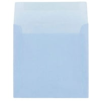 6. 5x6. Áttetsző Borítékok, Kék, 250 Csomag, Surf Blue