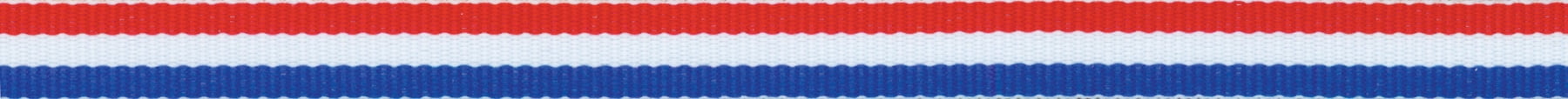 Offray Szalag Szőtt Tri-Stripe 3 8 Piros, Wht, Royal