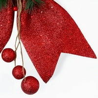 Karácsonyi dekoratív íjak, nagy karácsonyi íjak, karácsonyi csillogó dekoratív íjak, koszorúk íjak, koszorú dísz dekoráció