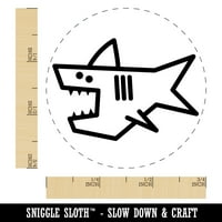 Shark Doodle Önfestő Gumibélyegző Tinta Bélyegző-Barna Tinta-Kicsi