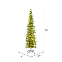 Vickerman 6.5 ' Compton Pole mesterséges karácsonyfa, meleg fehér Dura-lit LED lámpák - Fau Pole karácsonyfa - Szezonális