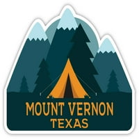 Mount Vernon Texas Szuvenír Vinil Matrica Matrica Kemping Sátor Tervezés