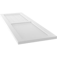 Ekena Millwork 18 W 62 H True Fit PVC parasztház sík panel kombinált rögzített redőnyök, befejezetlen