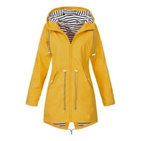 Stílusos kabát női szilárd csíkos esőkabát kültéri plusz vízálló kapucnis esőkabát szélálló