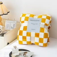 Hesroicy Checkerboard Design Dobótakaró-meleg flanel poliészterből, hidegálló és ideális hálószobai ágyakhoz és télen