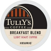 Tully kávé reggeli keveréke K-csésze hüvely, könnyű sült, számít a Keurig Sörfőzőknek