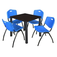 Regency Kee tér Mokka dió Breakroom asztal egymásra rakható székekkel