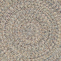 Fonott vermont konfetti szilárd terület szőnyeg, kék elefántcsont, 7 '7' kerek