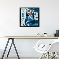 Detroit Lions-Amon-Ra St. Barna Falplakát, 14.725 22.375 Keretes