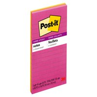 Post-it szuper cetlik, bélelt, válogatott Brights, párna