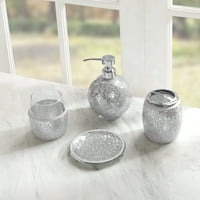 Home Essence Üveg Fürdő Kiegészítők Készletek, Ezüst