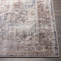 Művészi szövők Tahmis Medallion gép mosható terület szőnyeg, barna, 8'10 12