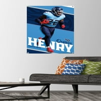 Tennessee Titans-Derrick Henry fali poszter Pushpins, 22.375 34