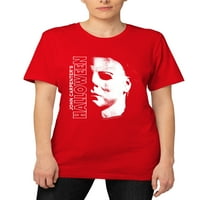 Halloween női juniorok Michael Myers rövid ujjú grafikus póló