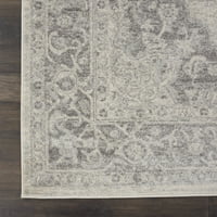 Nyugodt hagyományos perzsa elefántcsont szürke 2 '4' terület szőnyeg