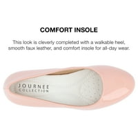 Journee Collection Womens Luu Comfort talpbetét kerek lábujj alacsony blokk sarokszivattyúk