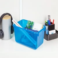 Toll+Gear Műanyag kis kölykös tartály, asztali kézműves szervező, Clear Blue