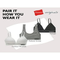 Hanes Originals Women's Seamless Rib bikini fehérnemű, 3 csomag