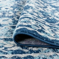 Átmeneti terület szőnyeg damaszt kék, krém nappali könnyen tisztítható
