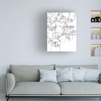 Június Erica Vess 'Contour Bouquet i' Canvas Art