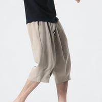 Guzom férfi és nagy férfi rövidnadrág-divatos klasszikus nyugodt Fit alkalmi Zsebkötésű nadrág kevesebb Khaki méret