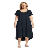 Terra & Sky Women's Plus Méret többrétegű kötött maxi ruha