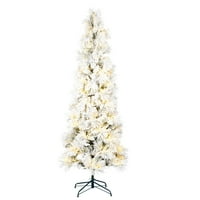 Vickerman 7.5 '37 özönlöttek Atka ceruza mesterséges karácsonyfa, meleg fehér Dura-Lit 6 LED-es lámpák