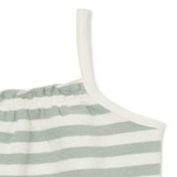 Easy Peasy Baby és Kisgyermek Girl Strappy Tank Top és rövidnadrág, 2 darab, méretek 12m-5T