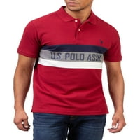 S. Polo Assn. Férfi színblokk pique póló