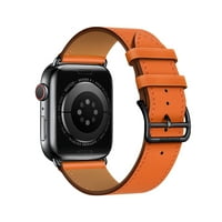 Bőr Zenekar Összeegyeztethető-val Apple Watch sorozat Ultra se adapterek színes narancssárga, fekete link eredeti rozsdamentes