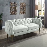 LV-kanapé, Vintage fehér Felső gabona bőr-Ragle