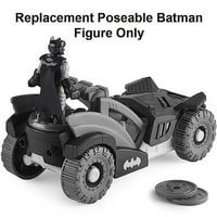 Cserealkatrész Imaginext Batman Rally Car Playset-GKJ ~ Poseable Batman figura ~ visel szürke és fekete öltöny Cape