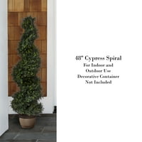 Tiszta kert mesterséges ciprus spirálpirál fatartalmú fatartalmú beltéri vagy kültéri UV-védelmi fák 4 '