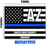 Fényvisszaverő Santa Cruz megye Arizona AZ vékony kék vonal lopakodó régi dicsőség USA zászló
