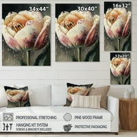 Designart Blooming Tulip Flowers Watercolor II Canvas Wall Art