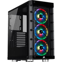 Corsair iCUE RGB Középtorony intelligens tokban, Fekete