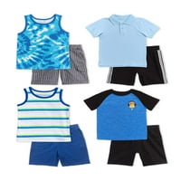 Garanimals kisgyermek fiúk Mi & Match ruhák gyerek ajándékdoboz, 8 darabos ruhakészlet
