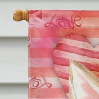 Carolines kincsek BB9484CHF Corgi szerelem zászló vászon ház mérete nagy, többszínű