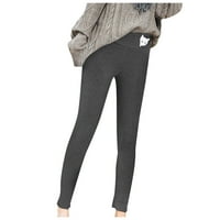 Fleece bélelt Leggings Női termikus Harisnya téli edzés meleg bő hosszú nadrág magas derekú vastag Sherpa bélelt Sweatpants