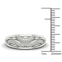 1 10ct TDW Diamond S Sterling ezüst divatgyűrű