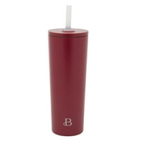 Gyönyörű 24oz No Drippy Sippy rozsdamentes acél szalmával, Merlot