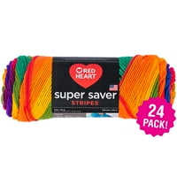 Red Heart Super Saver fonal-kedvenc csík, 24 darabos gyűjtőcsomagolás