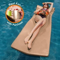 Texas Recreation Kool Float 1.75-vastag medence hab medence úszó matrac bónusz Kool Kan, Bronz