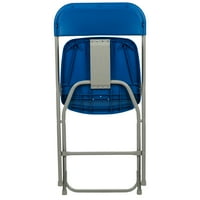 Flash bútorok Hercules sorozat műanyag összecsukható szék-kék 650lb Súlykapacitás kényelmes Rendezvényszék-könnyű összecsukható