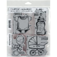 Tim Holtz Ragaszkodnak Bélyegek 7 X8. 5 - Baba Blueprint, Pk 1, Tim Holtz Art Gone Wild