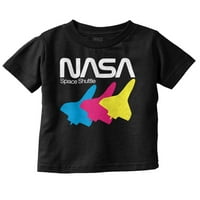 Retro NASA féreg logó űrsikló kisgyermek fiú lány póló csecsemő kisgyermek Brisco márkák 2T