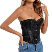 Snoarin Plus Size Shapewear Női Haskontroll Fűző Bustier fehérnemű Halloween jelmez ruha Bustier Top gótikus Shapewear