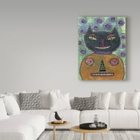 Védjegy képzőművészet 'Jol Cat' vászon művészet a Funked up Art által