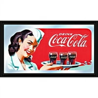 Coca Cola Pincérnő Keretezett Logo Tükör